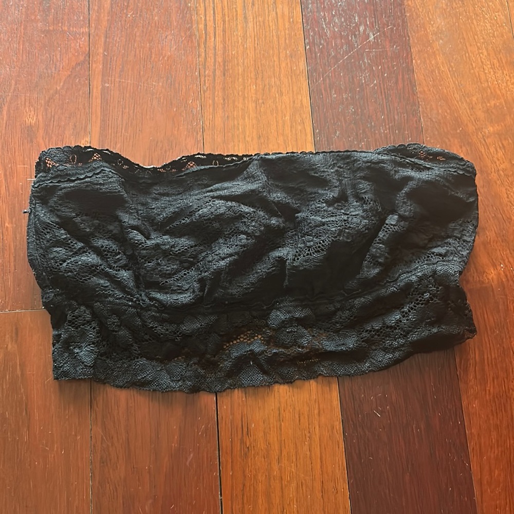 Size S Free People black lace bandeau.